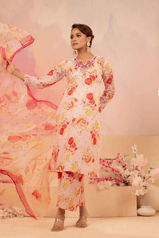 Naira Digital Print Luxury Embroidered Sequince Work Unstitched 3pcs
