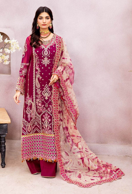 Adans Libas Gul-E-Ishtiaq Exclusive Unstitched Chiffon 3pcs - Jotey