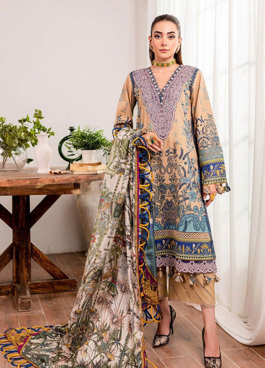 Jade Summer Glory Unstitched 3pcs - Jotey