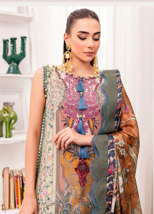 Jade Summer Glory Unstitched 3pcs - Jotey