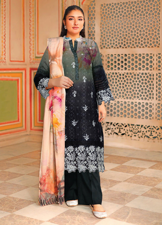 Zohra By Johra Embroidered Printed Bana Dora Lawn Unstitched 3Pcs