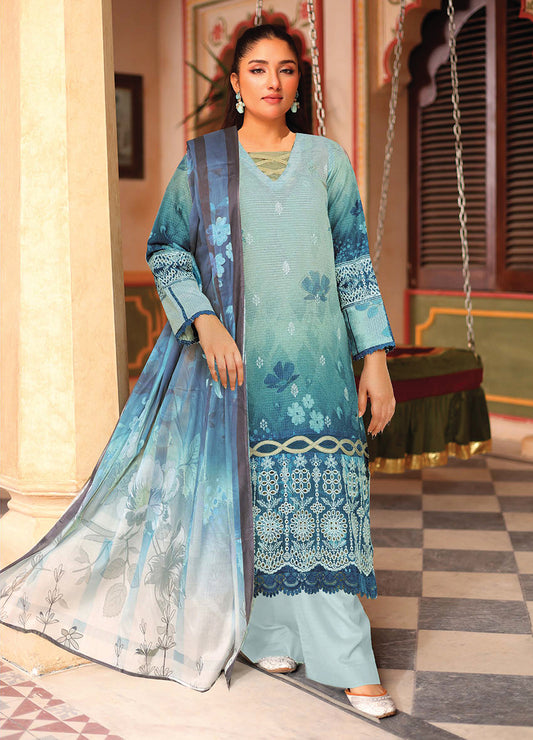 Zohra By Johra Embroidered Printed Bana Dora Lawn Unstitched 3Pcs