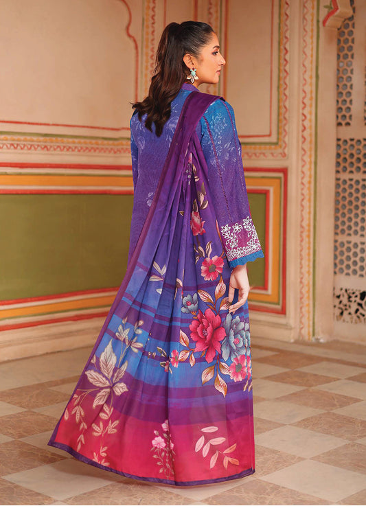 Zohra By Johra Embroidered Printed Bana Dora Lawn Unstitched 3Pcs