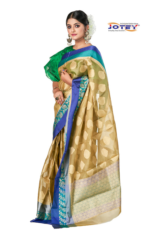 Kora Muslin Weaving Saree - Jotey