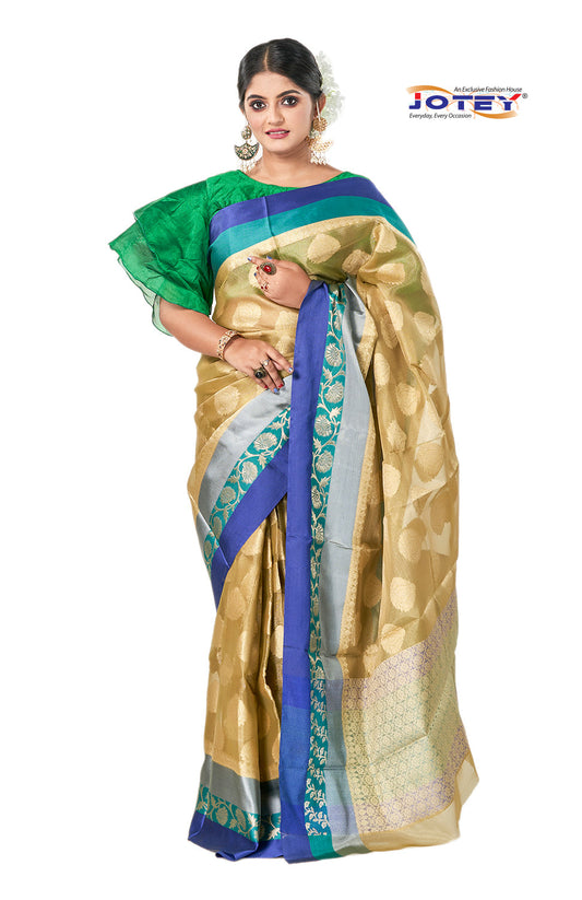 Kora Muslin Weaving Saree - Jotey