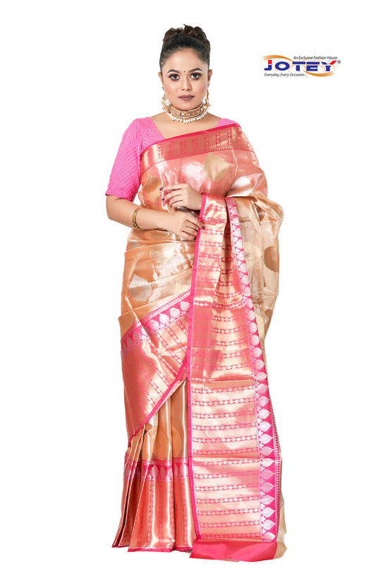 Kora Muslin Weaving Saree - Jotey