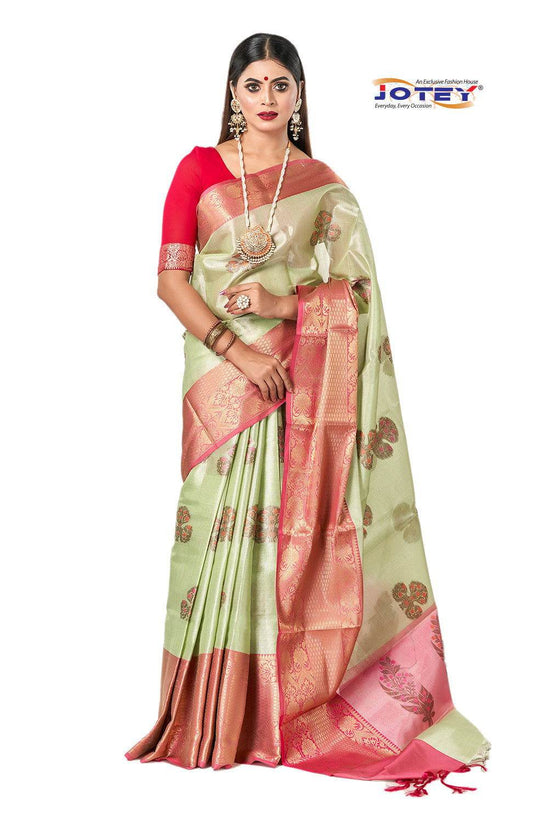 Kora Muslin Weaving Saree - Jotey