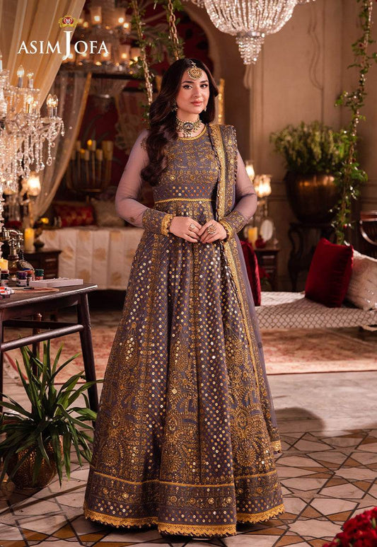 Asim Jofa Chandni Raatein Embroidered Unstitched Chiffon 3pcs - Jotey