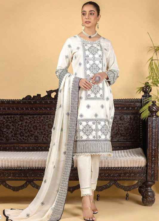 Manizay Zarlish Unstiched 3Pcs - Jotey