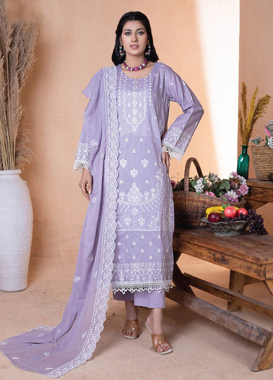 Manizay Manpasand Premium Embroidered Lawn 3pcs - Jotey