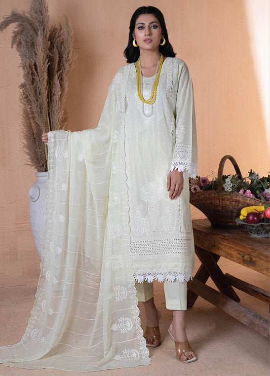 Manizay Manpasand Premium Embroidered Lawn 3pcs - Jotey