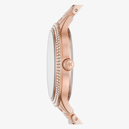 Michael Kors Pave Rose Gold Tone Watch - Jotey