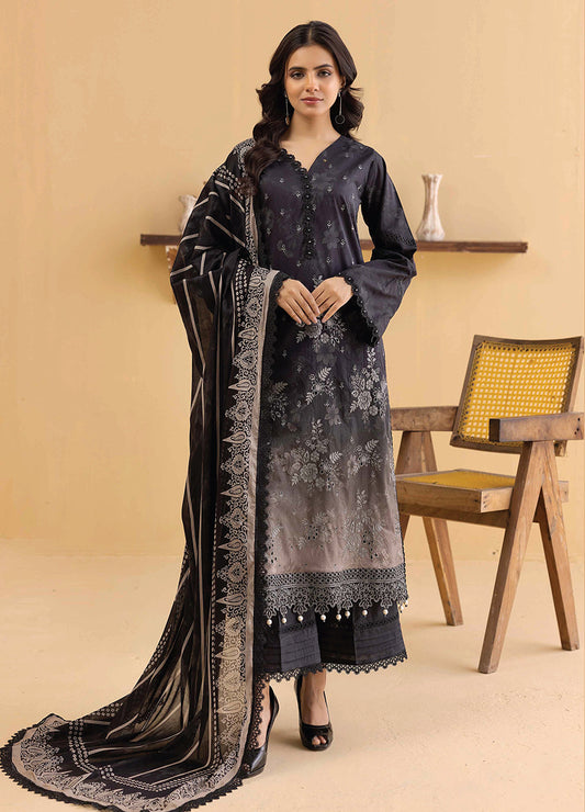 Millan Rut By Nur Embroidered Printed Unstitched Lawn 3pcs