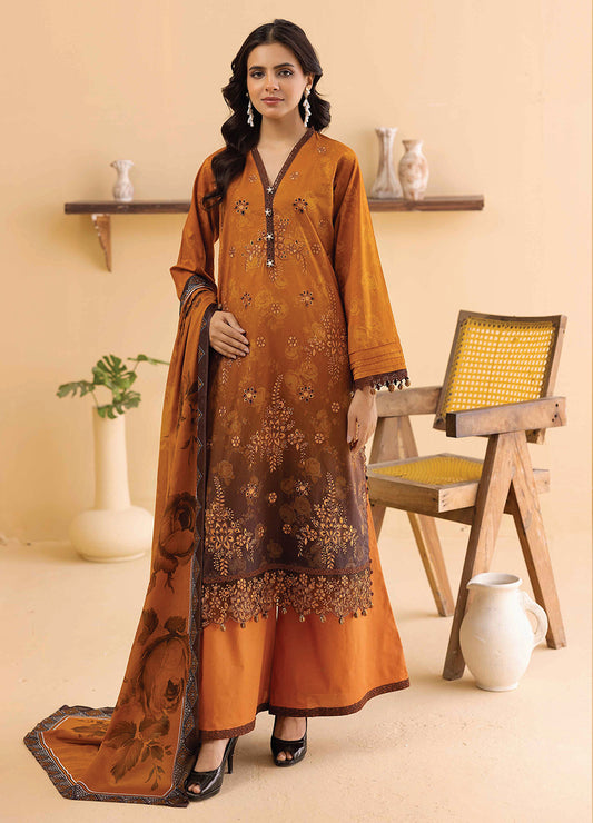 Millan Rut By Nur Embroidered Printed Unstitched Lawn 3pcs