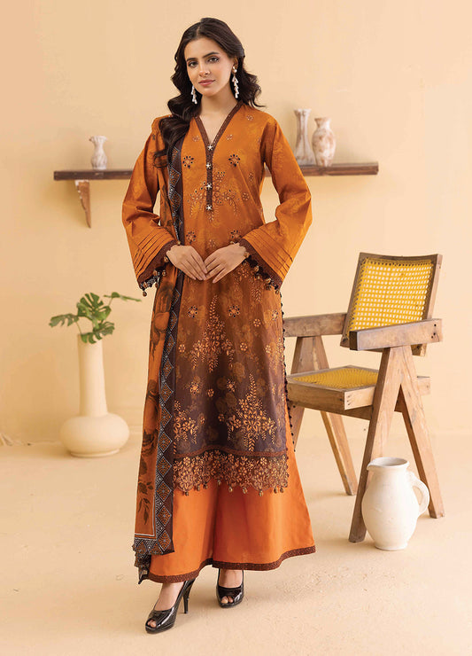 Millan Rut By Nur Embroidered Printed Unstitched Lawn 3pcs