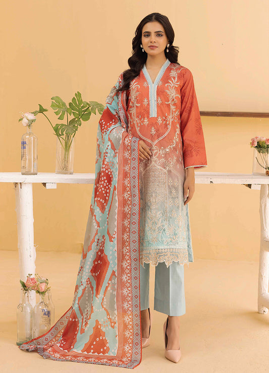 Millan Rut By Nur Embroidered Printed Unstitched Lawn 3pcs