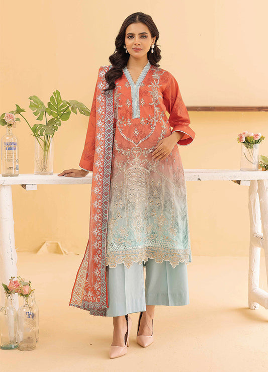 Millan Rut By Nur Embroidered Printed Unstitched Lawn 3pcs