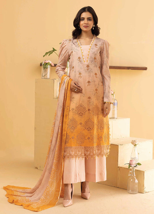 Millan Rut By Nur Embroidered Printed Unstitched Lawn 3pcs