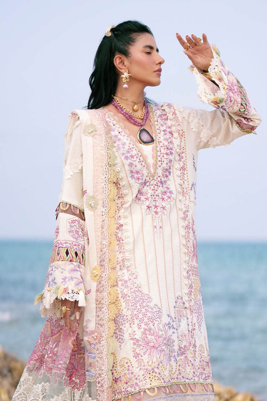 AJR Dastan Embroidered Luxury Lawn Unstitched 3pcs - Jotey