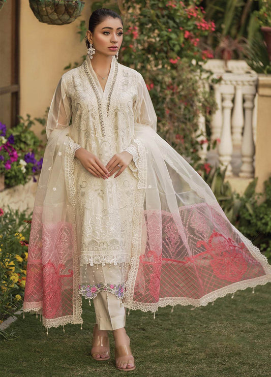 Nisa By Noors Luxury Semi Stitched 3Pcs - Jotey