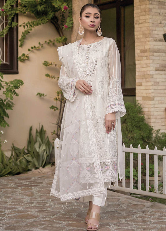Nisa By Noors Luxury Semi Stitched 3Pcs - Jotey