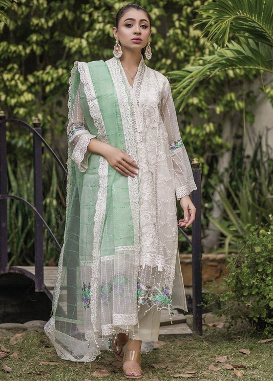 Nisa By Noors Luxury Semi Stitched 3Pcs - Jotey