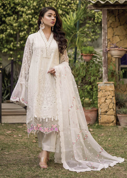 Nisa By Noors Luxury Semi Stitched 3Pcs - Jotey