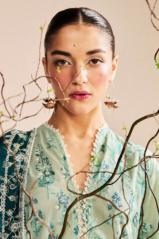 Zara Shahjahan Satori Embroidered Luxury Lawn Unstitched 3pcs - Jotey