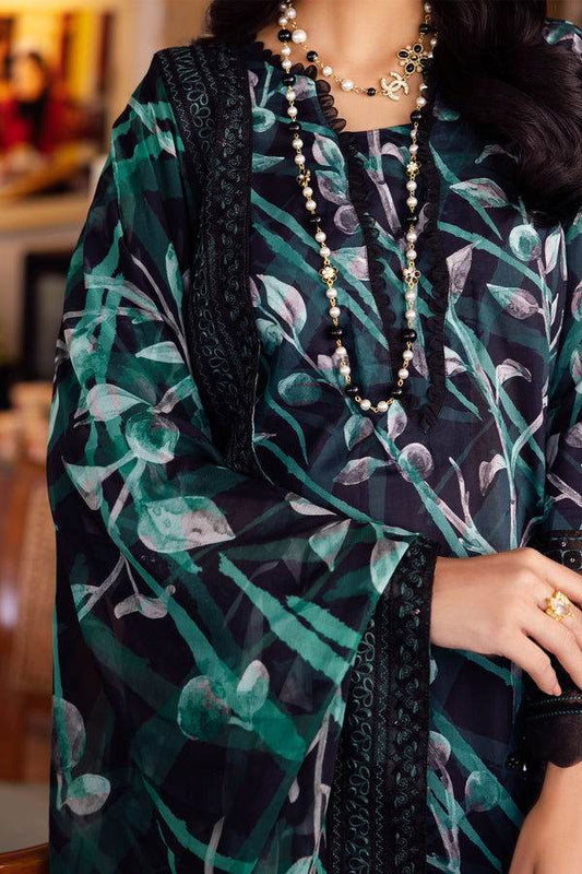 Nureh Glam Girl Printed Chikankari Unstitched Lawn 3Pcs - Jotey