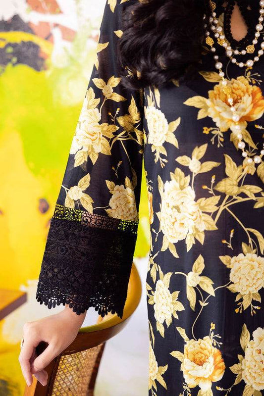 Nureh Glam Girl Printed Chikankari Unstitched Lawn 3Pcs - Jotey