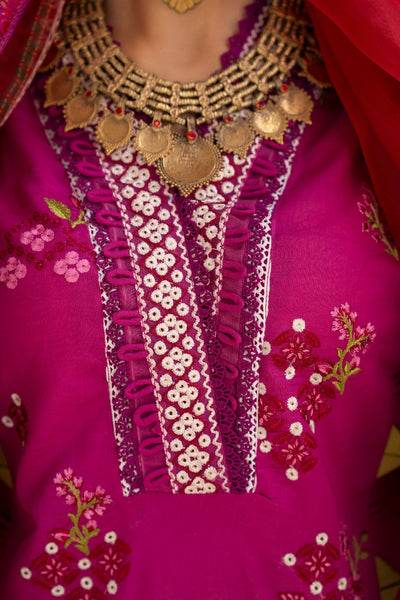 Husn E Jahan By Ittehad Embroidered Lawn 3pcs - Jotey