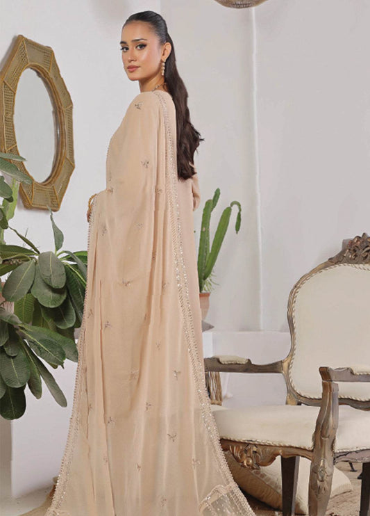 Azure By Bin Hameed Luxury Chiffon Embroidered Semi-Stitched 3pcs - Jotey