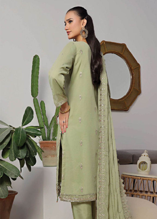 Azure By Bin Hameed Luxury Chiffon Embroidered Semi-Stitched 3pcs - Jotey