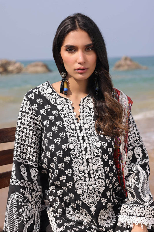 Hania By Imrozia Embroidered Luxury Lawn Unstitched 3pcs - Jotey