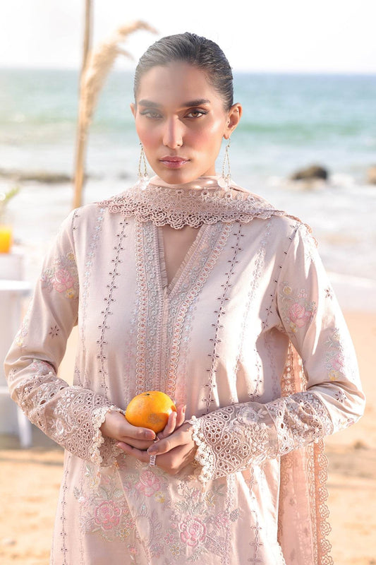 Hania By Imrozia Embroidered Luxury Lawn Unstitched 3pcs - Jotey