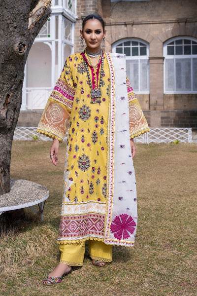 Husn E Jahan By Ittehad Embroidered Lawn 3pcs - Jotey