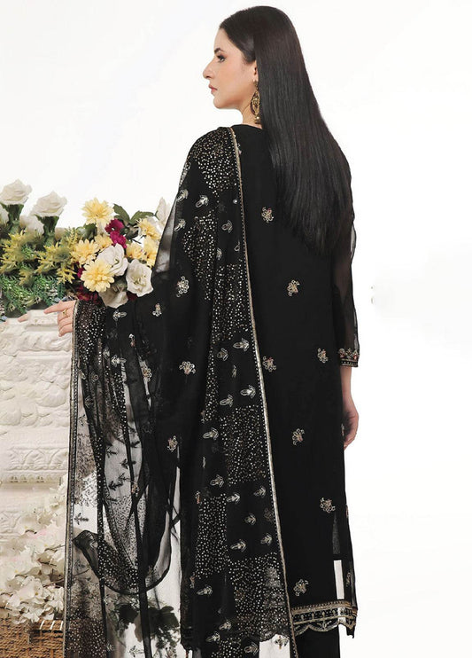 Sidra By Bin Hameed Luxury Chiffon Semi Stitched 3pcs - Jotey