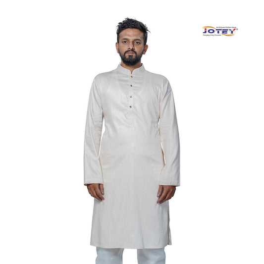 Solid Cotton Panjabi - Jotey