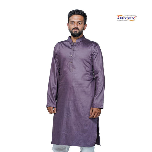 Solid Cotton Panjabi - Jotey