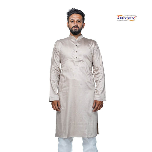 Solid Cotton Panjabi - Jotey