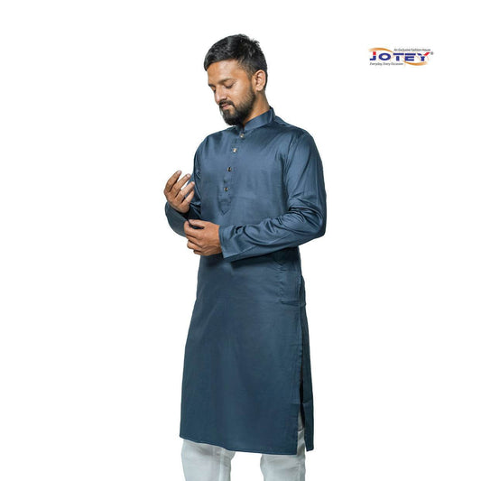 Solid Cotton Panjabi - Jotey