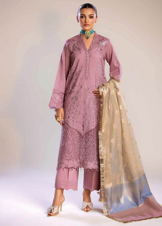 Tehzeeb By Riaz Arts Embroidered Chikankari Unstitched 3pcs - Jotey