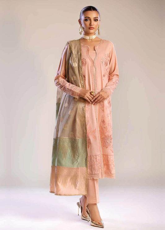 Tehzeeb By Riaz Arts Embroidered Chikankari Unstitched 3pcs - Jotey