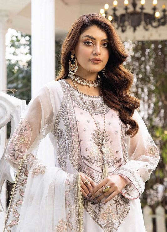 Valentina By Anaya Hoor Embroidered Swiss 3pcs - Jotey