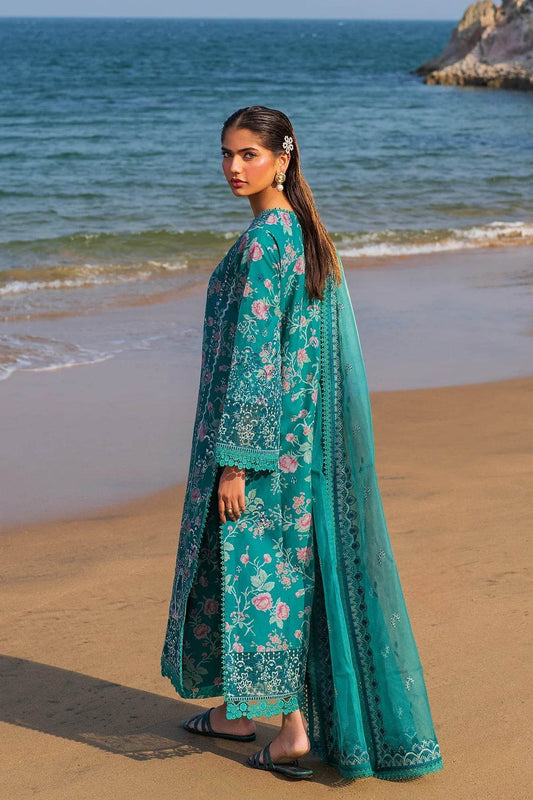 AFROZEH Endless Summer'25 Embroidered Printed Lawn 3pcs - Jotey
