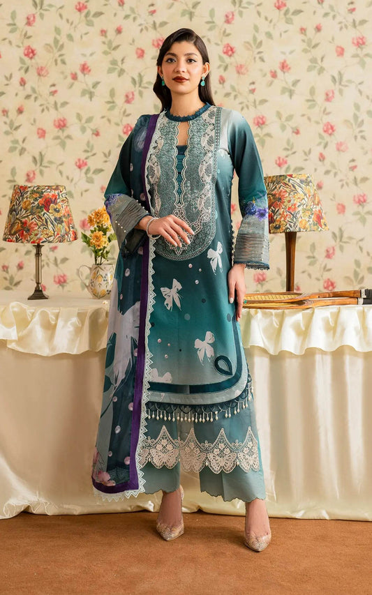Meraki By Asifa And Nabeel Vol-01 Embroidered Lawn Unstitched 3pcs - Jotey