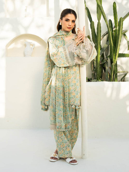 F&F Prints By Faiza Faisal Digital Printed Unstitched Lawn 3pcs - Jotey