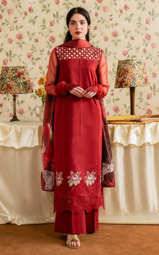 Meraki By Asifa And Nabeel Vol-01 Embroidered Lawn Unstitched 3pcs - Jotey