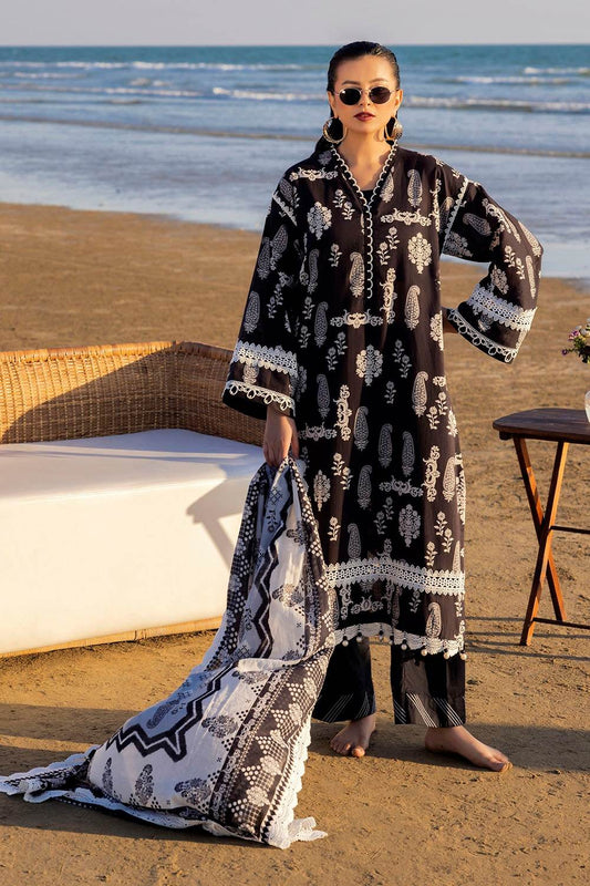 Gul Ahmed Printed Summer Lawn'25 Unstitched 3pcs - Jotey