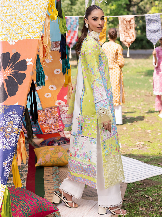 RAJBARI Printkari Sehiffli Exclusive Embroidered Unstitched 3pcs